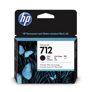 HP 712 80-ml Black DesignJet Ink