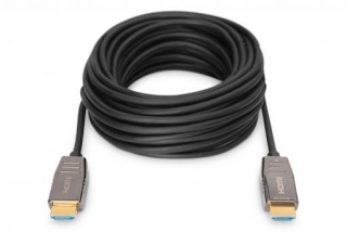 Digitus HDMI 2.1 AOC hybridní optický kabel, Type A M/M, 20m, UHD 8K@60Hz, CE, gold, bl