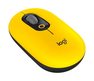 Logitech myš POP - černo-žlutá/optická/ 4 tlačítka/bezdrátová/Bluetooth/4000dpi