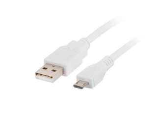 LANBERG USB MICRO(M)->USB-A(M) 2.0 CABLE 1M WHITE