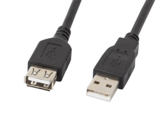 LANBERG USB-A M/F 2.0 CABLE 5M BLACK