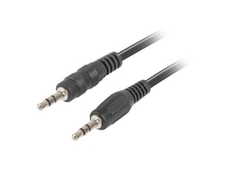 LANBERG MINIJACK 3.5MM M/M 3 PIN CABLE 2M BLACK