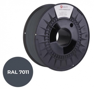 C-TECH tisková struna PREMIUM LINE ( filament ) , PETG, ocelová šedá, RAL7011, 1,75mm, 1kg