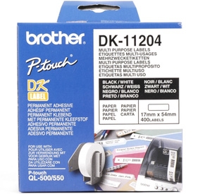 Brother - DK-11204 (papírové/univerzální štítek-400 ks) 17 x 54mm