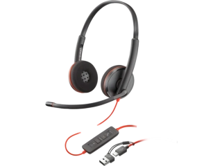 Poly BLACKWIRE 3220, USB-C, USB-C/A, Bk, (Bulk)