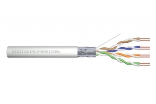 Digitus Instalační kabel CAT 5e F-UTP, 100 MHz Eca (PVC), AWG 24/1, 305 m papírová krabice, sx, šedý