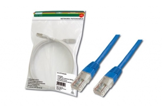 Digitus Patch Cable, UTP, CAT 5e, AWG 26/7, měď, modrý, 1m