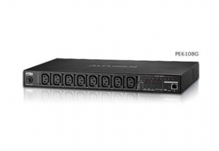 ATEN PE6108 15A/10A 8 výstupů 1U s měřením a přepínáním eco PDU Vstup C20 Výstup 8x C13
