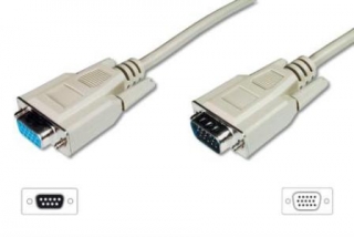Digitus prodlužovací kabel pro VGA monitor, stíněný, šedý, měď, 3m