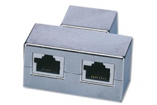 Digitus Modulární spojka CAT 5e, stíněná 2x RJ45 až 1x RJ45, trojnásobná spojka
