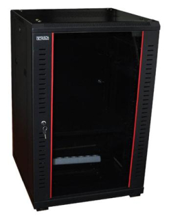 OCRACK 19" OCC-18U-6SBK rozvaděč nástěnný 18U/600mm celoskleněné dveře - černý