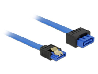 Delock Extension cable SATA 6 Gb/s receptacle straight > SATA plug straight 100 cm blue latchtype