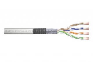 Digitus Patch kabel CAT 5e SF/UTP s kroucenou dvojlinkou, surovýPropojovací kabel CAT 5e SF-UTP, surový, délka 305 m, papírová