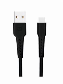 SWISSTEN DATOVÝ KABEL USB / USB-C 1,0 M ČERNÝ
