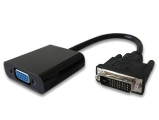 AVACOM Převodník DVI na VGA s krátkým kabelem - černý