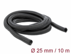 Delock Samouzavírací pletené opláštění 10 m x 25 mm, černé
