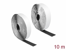 Delock Prilnavá páska suchého zipu Velcro, na zapínání háckovým a smyckovým povrchem, D 10 m x Š 25 mm, cerná