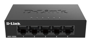 D-Link DGS-105GL/E 5-Port Gigabit Ethernet Metal Housing Unmanaged Light Switch without IGMP- 5-Port 10/100/1000 Mbps