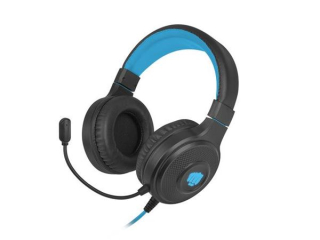 FURY HEADSET WARHAWK WITH MICROPHONE RGB ILLUMINATION BLACK-BLUE