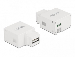 Delock Keystone Modul s nabíjecím portem USB A, 2.1 A, bílá