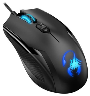 Genius GX GAMING AMMOX X-1 600, Myš, herní, drátová, optická, 3200dpi, 4 tlačítka, RGB podsvícení, symetrická, USB,černá