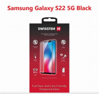 SWISSTEN OCHRANNÉ SKLO SAMSUNG S901B GALAXY S22 5G ČERNÉ