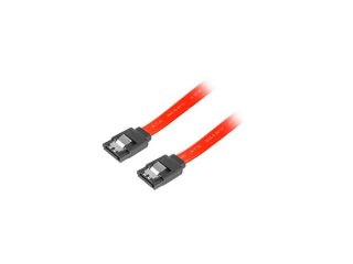 LANBERG SATA II datový kabel (3GB/S) F / F 50cm, kovová západka, červený