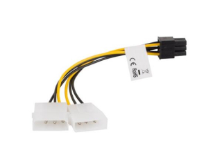 LANBERG HDD 2x Molex (M / F) 3 PIN na BTX 6 PIN PSU kabel 15cm
