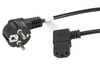 LANBERG CEE 7/7 na IEC 320 C13 POWER CORD 1.8M úhlový RIGHT VDE černý