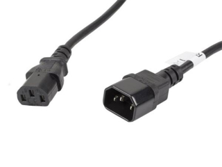 LANBERG IEC 320 C13 na C14 kabel 5M VDE černý