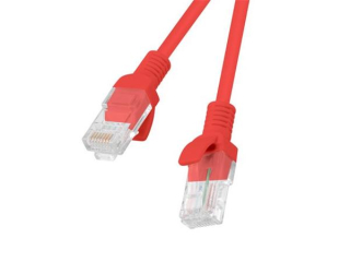 LANBERG Patch kabel CAT.5E UTP 15M červený Fluke Passed