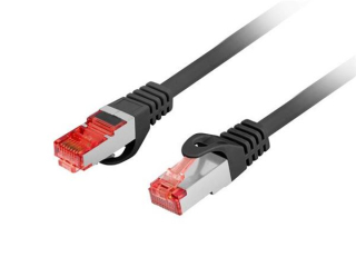 LANBERG Patch kabel CAT 6 S-FTP, AWG 26/7, LSZH, měď, černý, 1m
