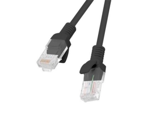 LANBERG Patch kabel CAT.6 UTP 0.25M černý Fluke Passed