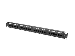LANBERG PATCH PANEL 24 PORT 1U 19” CAT.6 BLACK