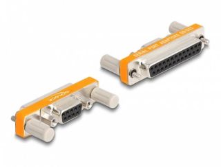 Delock Adaptér z 9 pinového zásuvkového konektoru D-Sub s maticemi na 25 pinový zásuvkový konektor D-Sub se šrouby