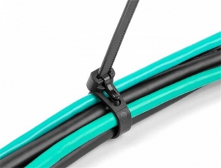 Delock Kabelové stahovací pásky pro opakované použití tepelně odolné D 300 x Š 7,6 mm 100 kusů černé