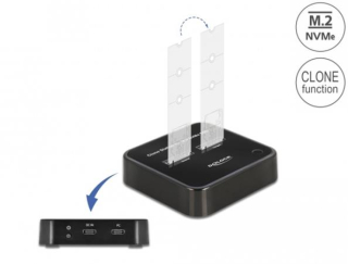 Delock Dokovací stanice M.2 pro 2 x SSD M.2 NVMe PCIe s funkcí klonování