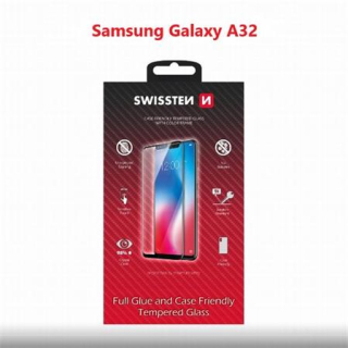 SWISSTEN OCHRANNÉ SKLO CASE FRIENDLY SAMSUNG A325 GALAXY A32 ČERNÉ
