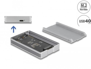Delock Pouzdro USB4™ 40 Gbps na 1 x SSD M.2 NVMe - beznástrojový