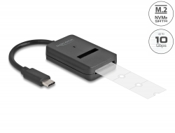 Delock Kombo převodník pro SSD M.2 NVMe PCIe nebo SATA s USB Type-C™ 10 Gbps