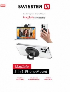 SWISSTEN 3in1 MagStick IPHONE MOUNT BLACK (kompatibilní s MagSafe)