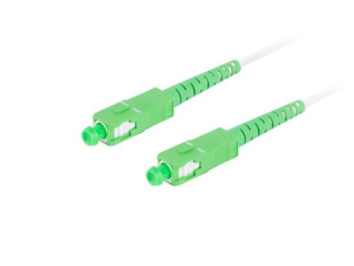 LANBERG optický patch cord SM SC/APC-SC/APC simplex 20m LSZH G657A2 průměr 3mm, barva bílá