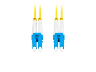 LANBERG optický patch cord SM LC/UPC-LC/UPC duplex 5m LSZH G657A1 průměr 3mm, barva žlutá