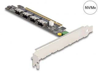 Delock Karta PCI Express x16 na 4 x interní SFF-8654 4i NVMe - rozvětvení