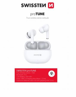 SWISSTEN BLUETOOTH TWS SLUCHÁTKA MINIPODS ČERNÁ