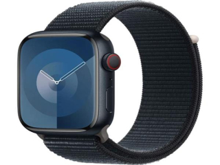 Apple Watch Series 9 Cellular 45mm Temně inkoustový hliník s temně inkoustovým provlékacím řemínkem