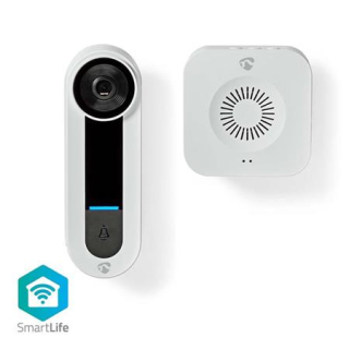 Nedis WIFICDP40CWT - Wi-Fi Smart Domovní Video Telefon | Cloud/ microSD / Onvif | IP65 | snímač pohybu | Bílá