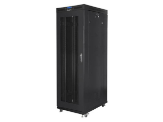 LANBERG Volně stojící skříň 19" 27U/800x1200 (v rozloženém stavu) černá (RAL9004) síťované dveře LCD