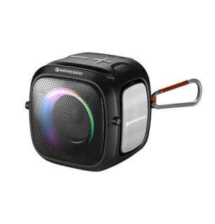 C-TECH reproduktor Impressio Qubis mini, bluetooth, čtečka, USB, AUX, RGB podsvícení, FM,USB-C