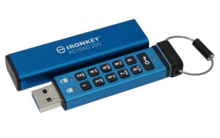 KINGSTON 128GB IronKey Keypad 200, FIPS 140-3 Lvl 3 (Pending) AES-256 Encrypted